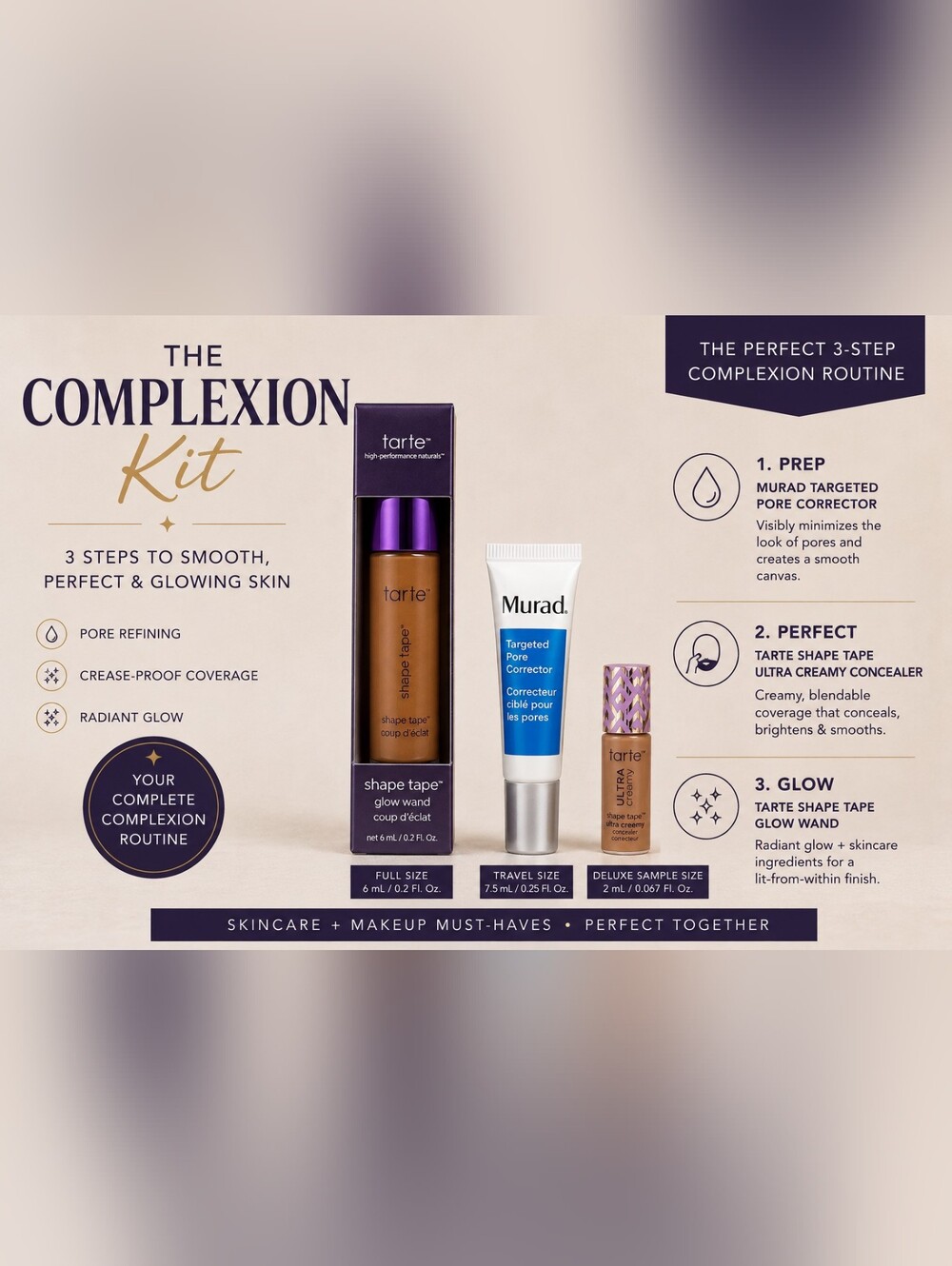 ✨ The Complexion Kit | Tarte + Murad | New